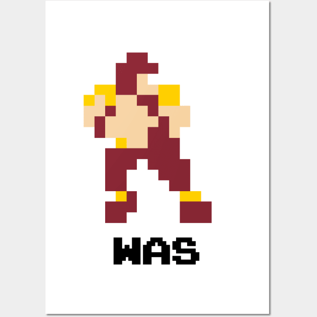 8-Bit Quarterback - Washington (Throwbacks) Wall Art by The Pixel League